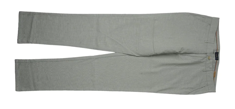A pair of trousers photographed flat.