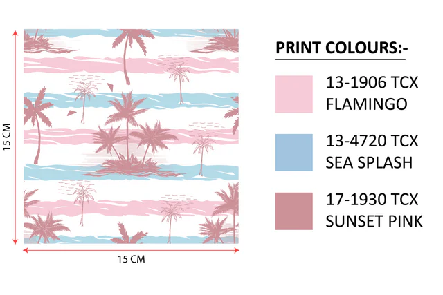 The print tile beside its Pantone TCX references