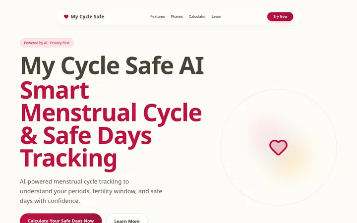 My Cycle Safe AI — home page